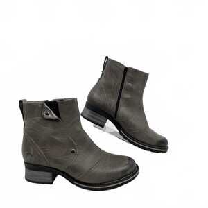 Dromedaris Grey Leather Ankle Boots | EU 40 (US 8.5)